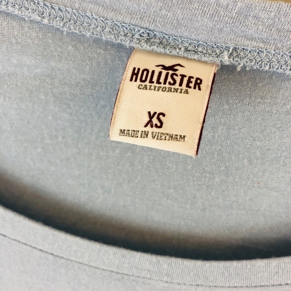 Hollister Light Blue & Dark Blue Long Sleeve Shirt - Picture 2 of 2